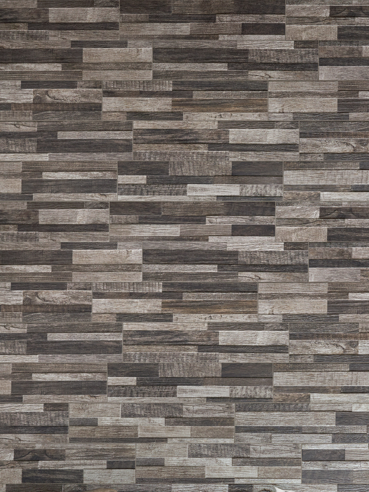 Dark Wood Split Face Effect Outdoor Wall Tile - 150x610mm