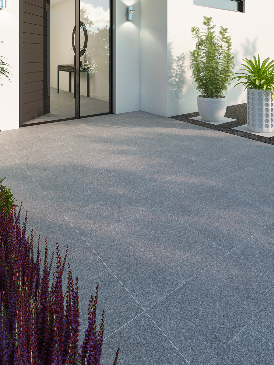 Mid Grey Granite Effect Outdoor Porcelain - Mix Size Pack
