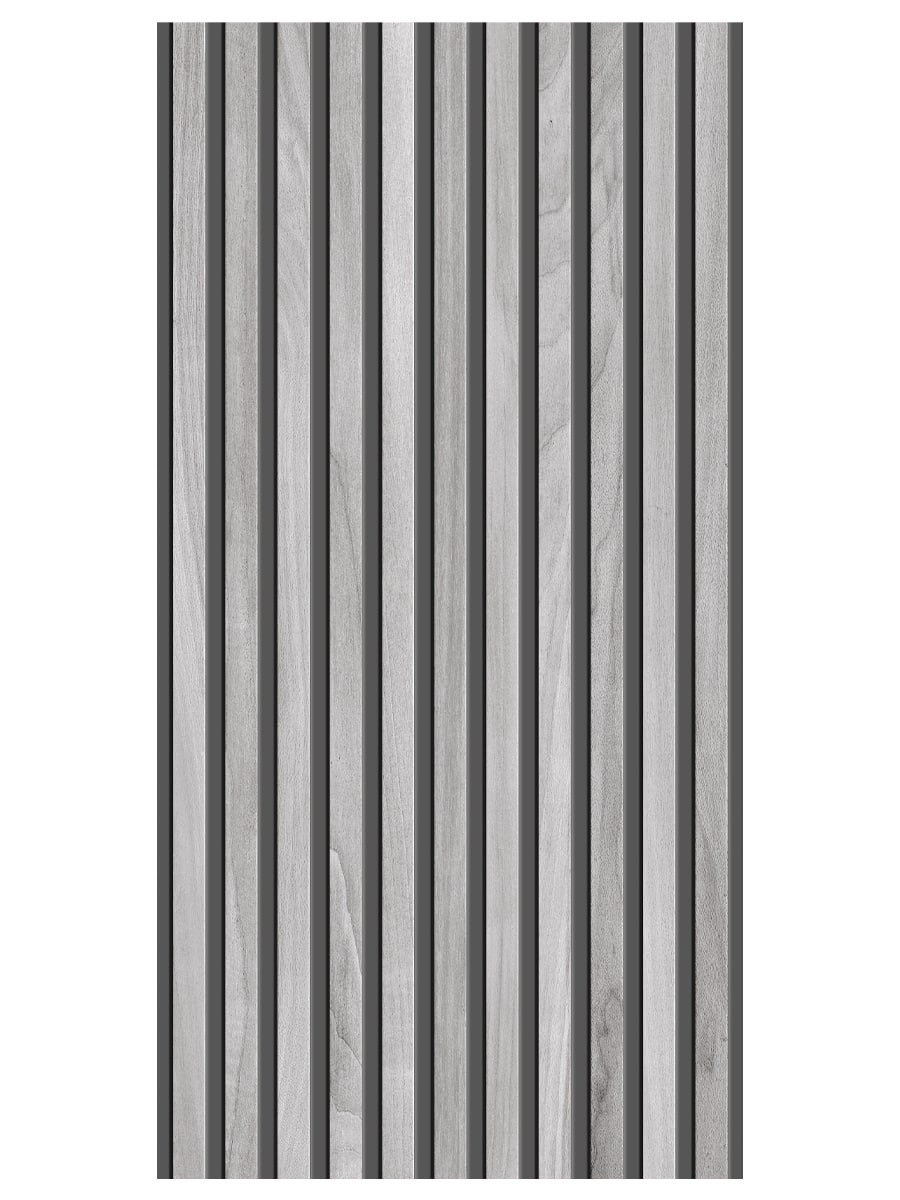 Nordic Cold Wood Slat Decor Tile - 1200x600mm