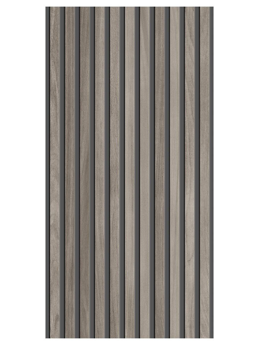 Nordic Taupe Wood Slat Decor Tile - 1200x600mm