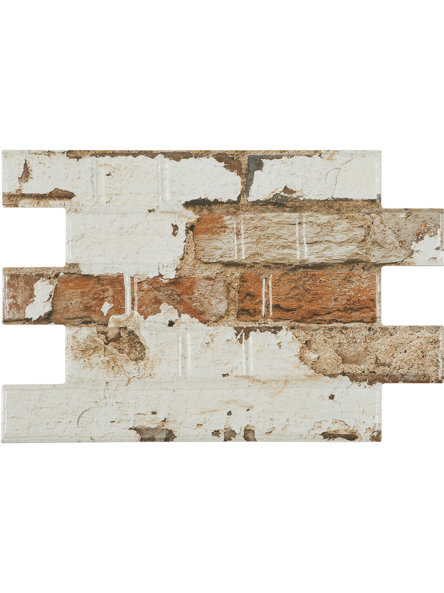 Rustic White Brick Effect Tile - 170x520mm