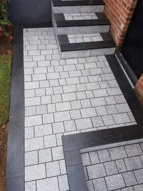 Light Grey Sawn Driveway Granite Block Paving Planks