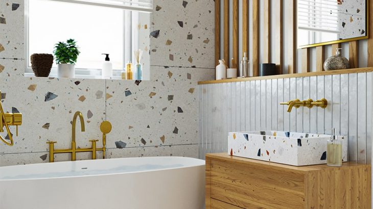 Terrazzo bathroom tiles