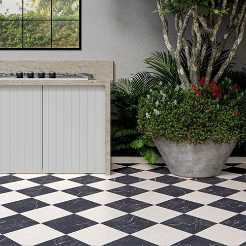 Checkerboard Outdoor Tiles