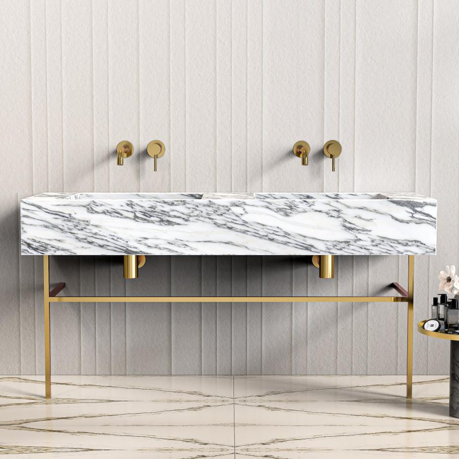 Arabescato Marble Vanity Unit - 1200mm