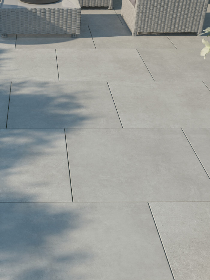 Eclipse Silver Outdoor Porcelain - 600x600x20mm