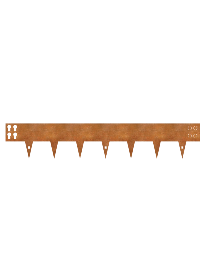 Corten Steel Lawn Edging 1075 x 100mm (Pack of 5)