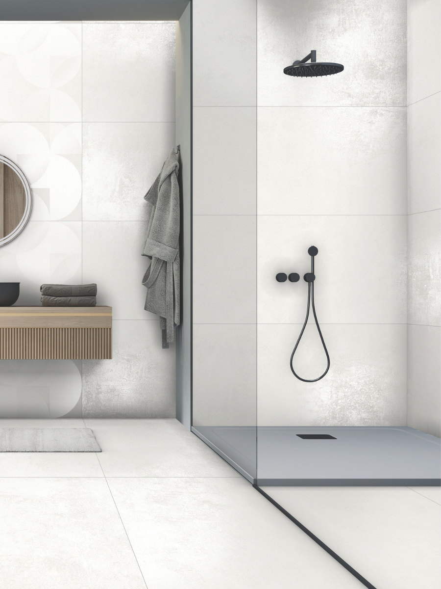 Munich White Porcelain Decor Tiles-1200x600