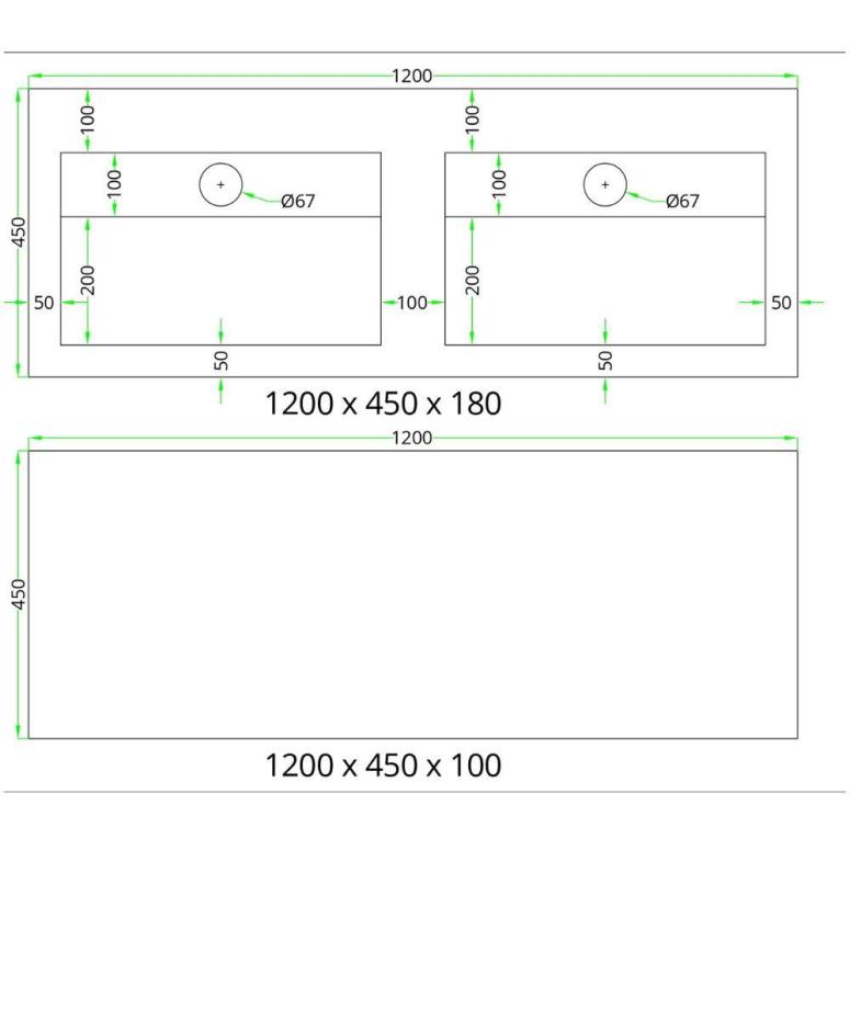 Eunoia Grey Onyx Sink and Shelf - 1200mm
