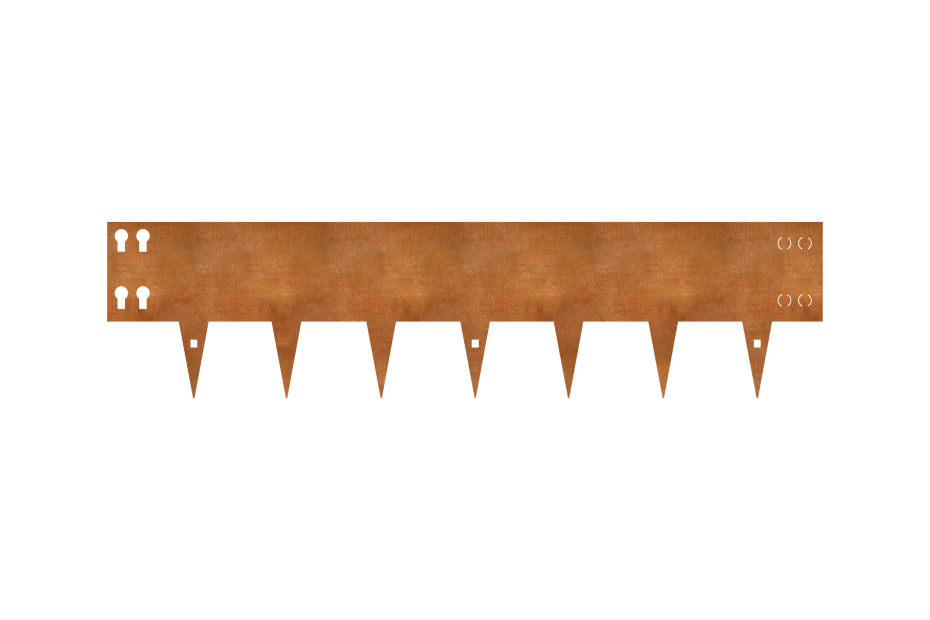 Corten Steel Lawn Edging 1075 x 150mm (Pack of 5)