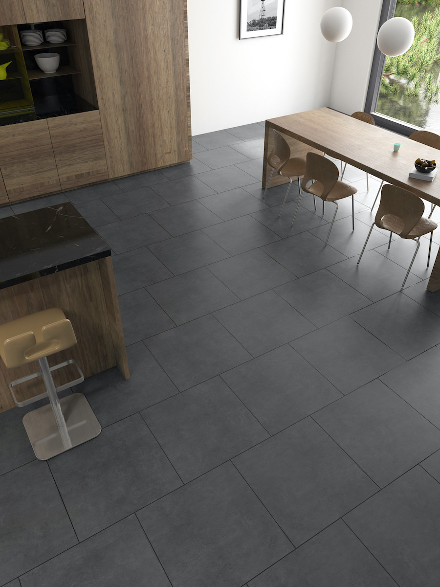 Eclipse Black Porcelain Wall & Floor Tiles - 600x600(mm) | Kitchen ...