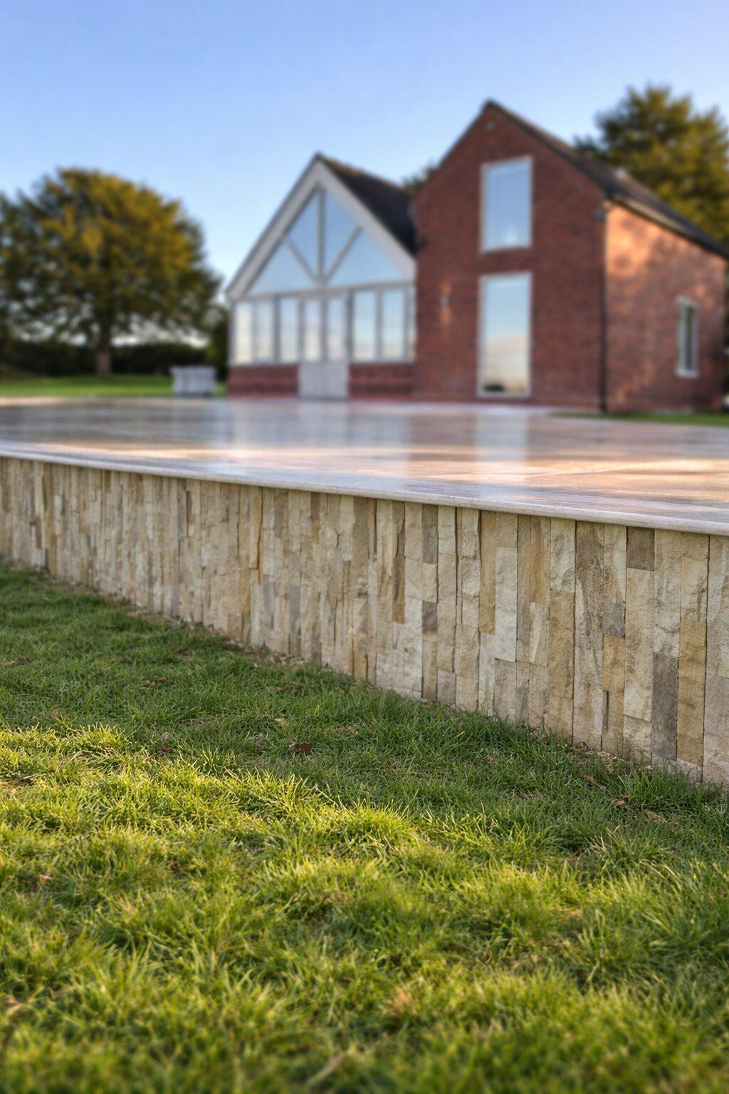 Mint Natural Sandstone Outdoor Wall Cladding - 600x150mm