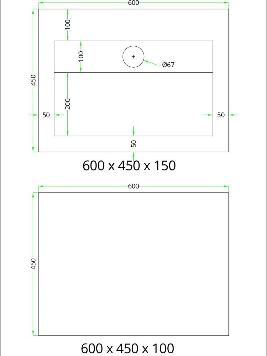 Onyx Sable Pulido Sink and Shelf - 600mm / 800mm