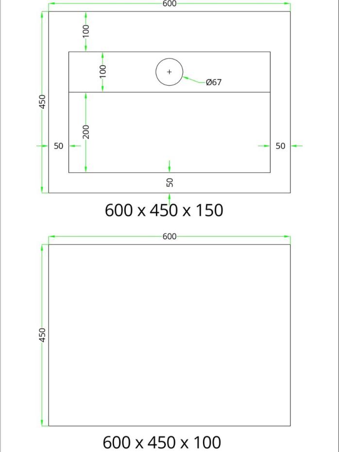 Manos Green Onyx Sink and Shelf - 600mm / 800mm