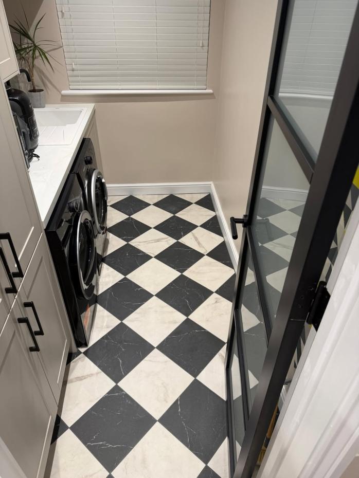 Lusso Gold + Lusso Noir Checkerboard Porcelain Marble Effect Tiles - 300x300mm