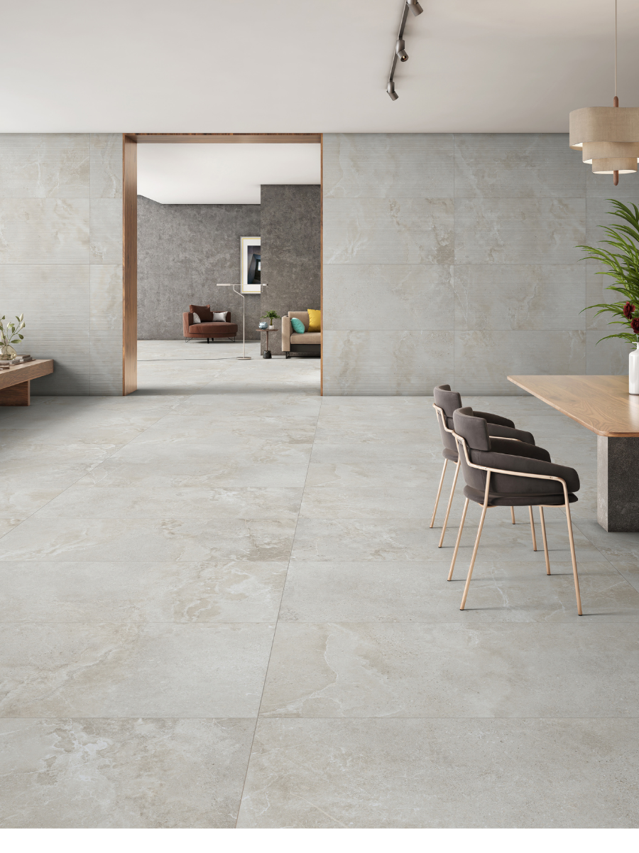 Dome Ash Porcelain Tiles - 1200x600x9mm