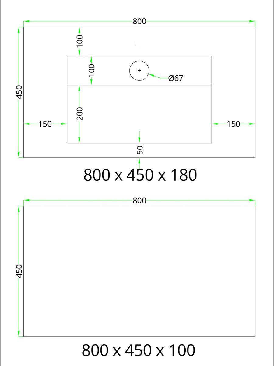 Marfil Ivory Onyx Sink and Shelf - 600mm / 800mm