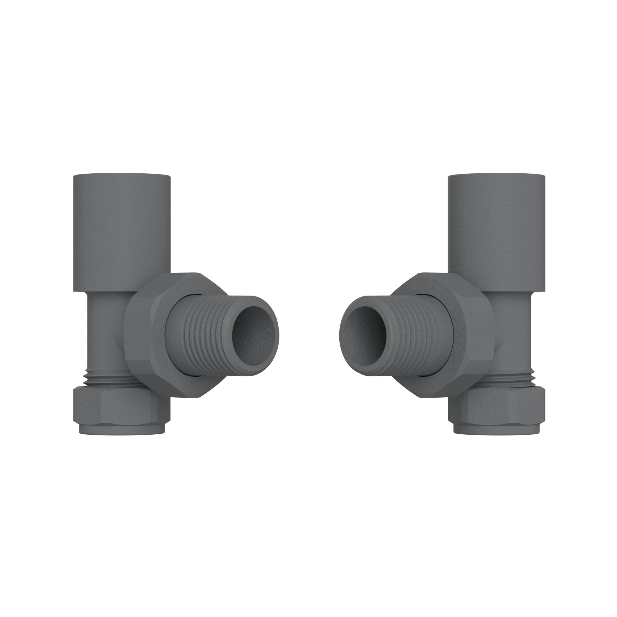 Anthracite Angled Radiator Valves (Pair) - 15mm Anthracite Angled Radiator Valves (Pair) - 15mm