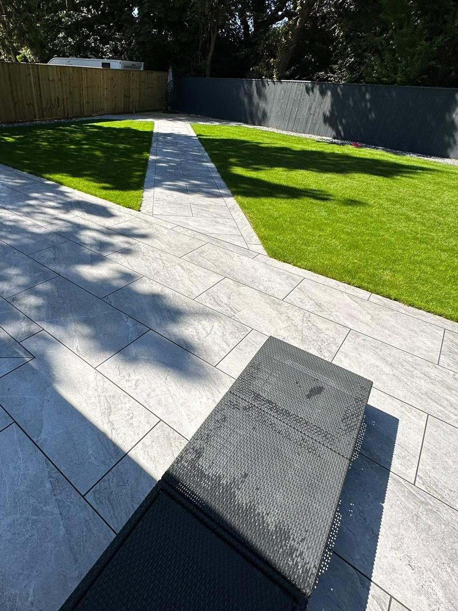 Agathos Grey Outdoor Porcelain Slabs - 1200x600x20mm