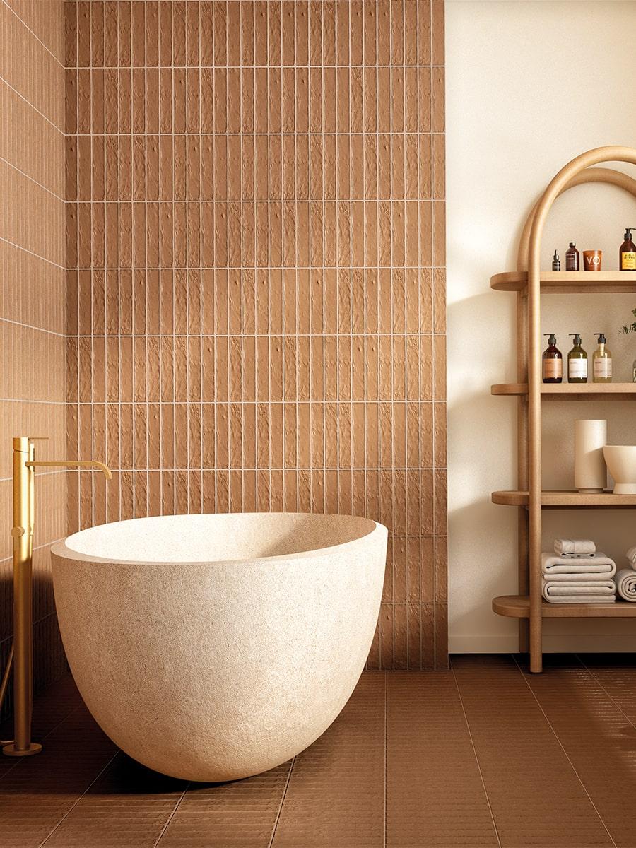 Ainsa Cotto Brick Effect Matt Porcelain Tile - 250x50mm Ainsa Cotto Brick Effect Matt Porcelain Tile - 250x50mm