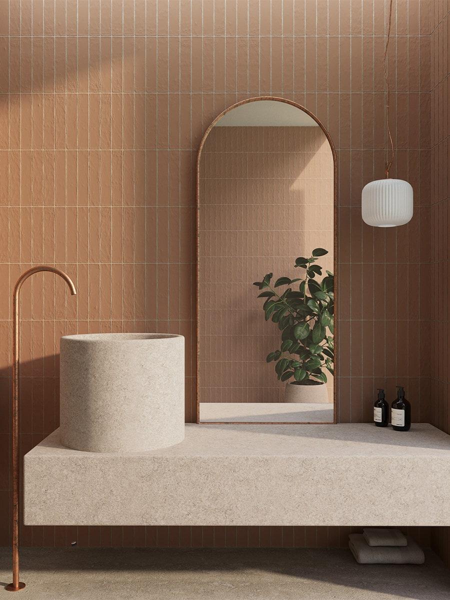 Ainsa Cotto Brick Effect Matt Porcelain Tile - 250x50mm Ainsa Cotto Brick Effect Matt Porcelain Tile - 250x50mm