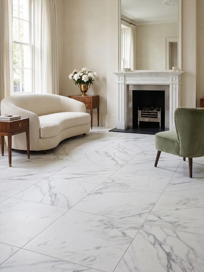 Alison Blanco Porcelain Tile - 1000x1000mm
