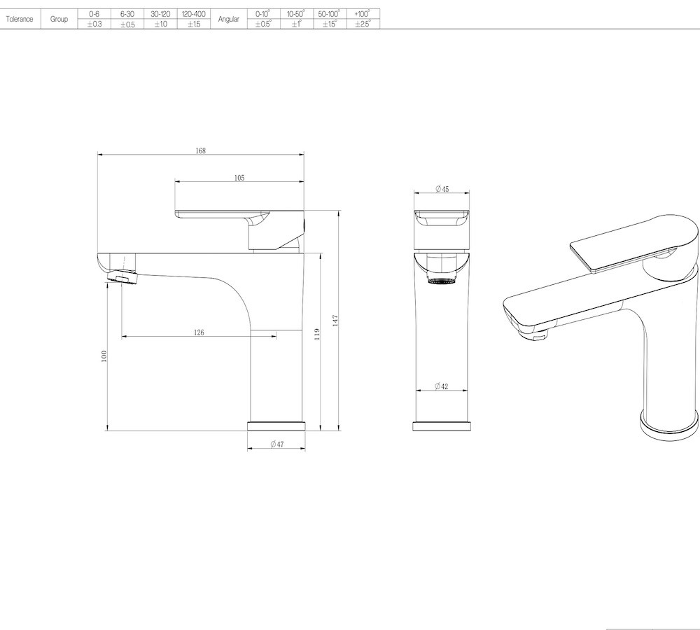 Alma Brushed Gold Basin Mixer Tap