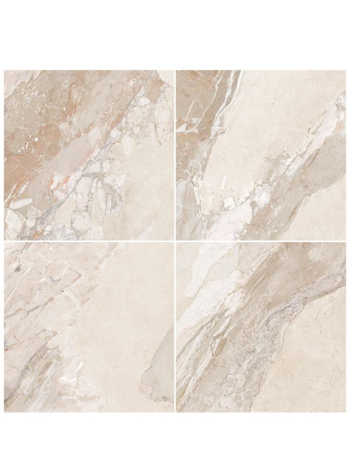 Almond Breccia Italian Matt Porcelain Tile - 800x800mm