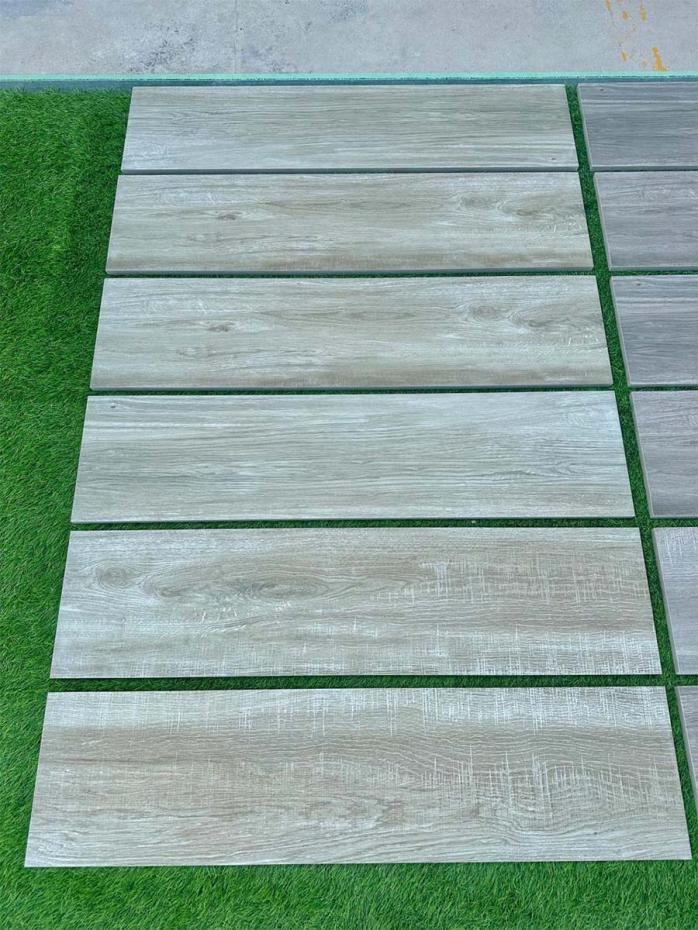 Almond Wood Alder Porcelain Paving Planks - 1200x200x20mm