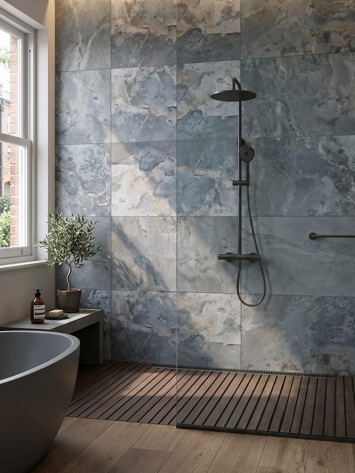 Alpine Slate Blue Porcelain Tile - 1200x600mm