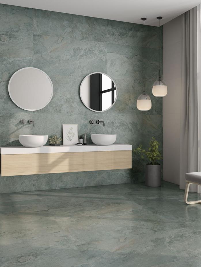Alpine Slate Sage Porcelain Tile - 1200x600mm