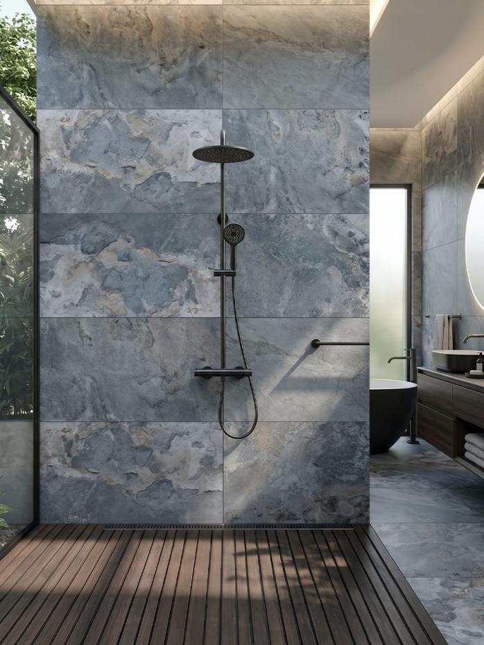 Alpine Slate Blue Porcelain Tile - 1200x600mm