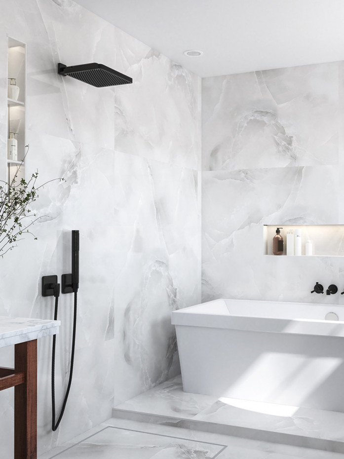 Amber Ice Onyx Polished Porcelain Tile - 1000x1000mm