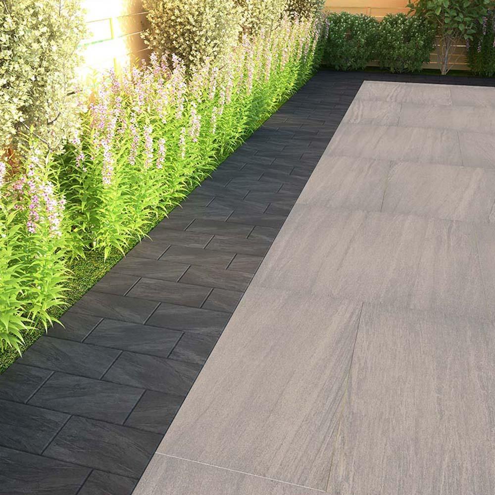 Anthracite Outdoor Porcelain Cobble Setts - 100x100x20mm Anthracite Outdoor Porcelain Cobble Setts - 100x100x20mm