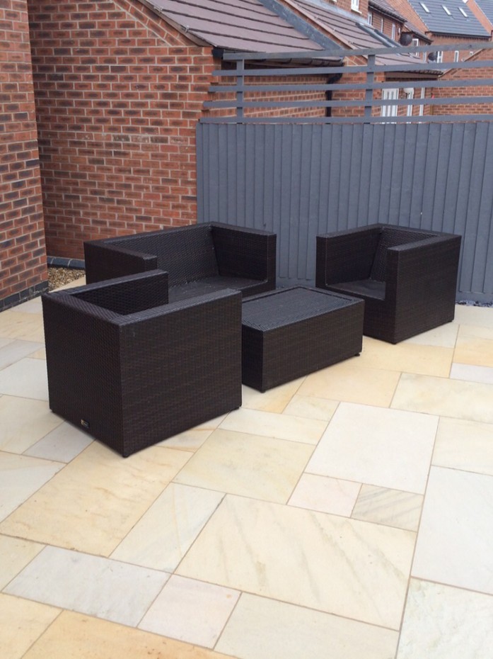 Arabian Sand Textured & Sawn Sandstone Paving - Patio Pack