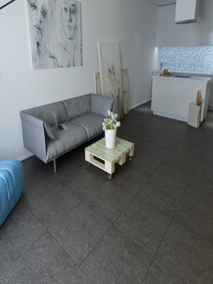 Ardesia Black Slate Effect Tile - 594x594mm