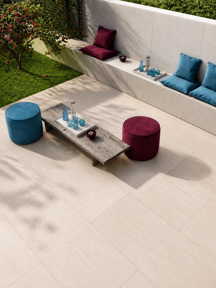 Ardesia Crema Outdoor Porcelain Paving Slabs -900x600x20mm