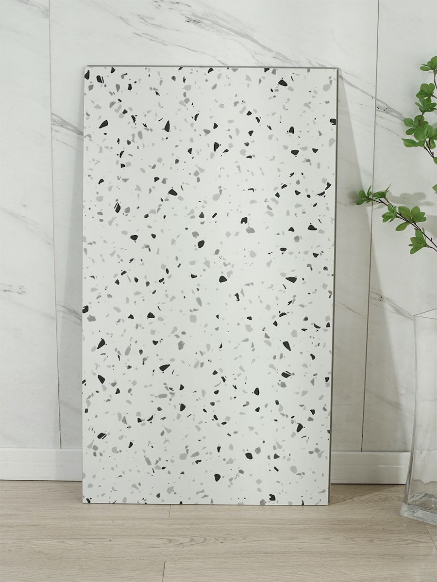 Arezzo White Terrazzo Click Vinyl Floor Tiles  - 950x475mm