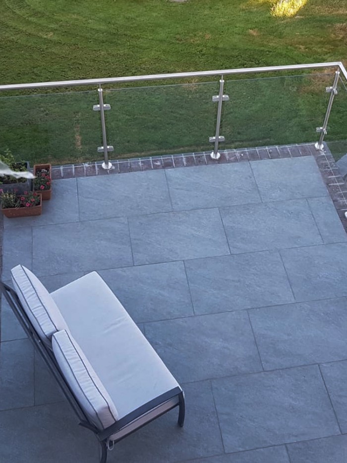 Argento Nero Outdoor Porcelain Slab - 900x600x20mm