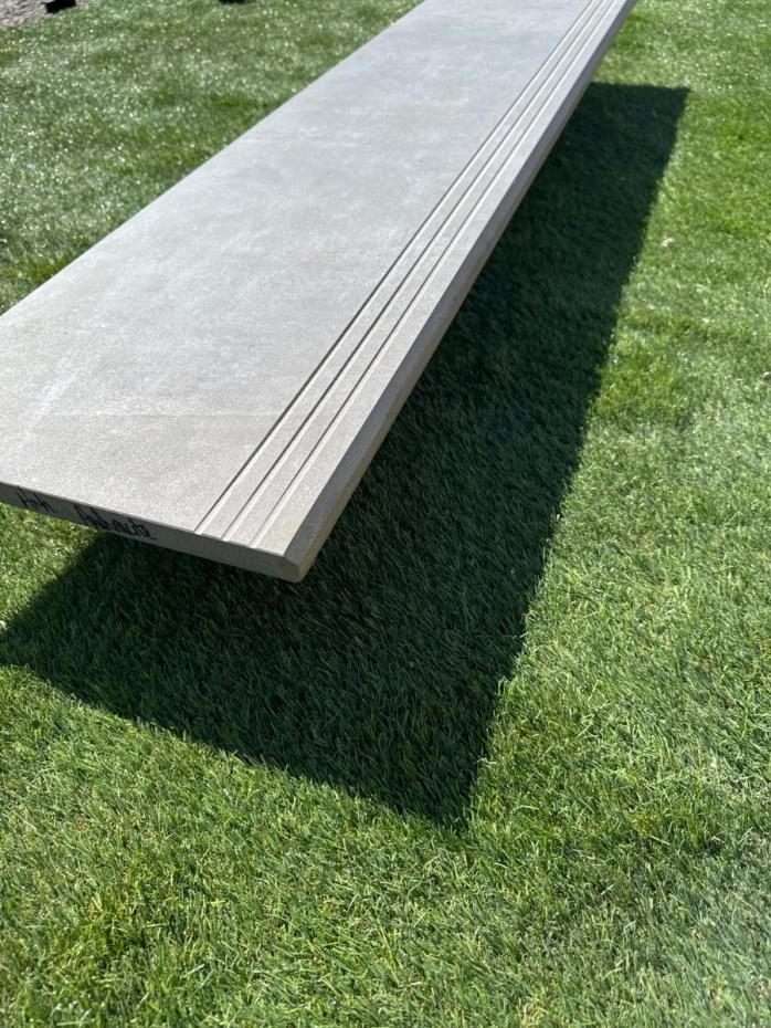 Ark Anthracite Porcelain Bullnose Tiles - 1200x300x20mm