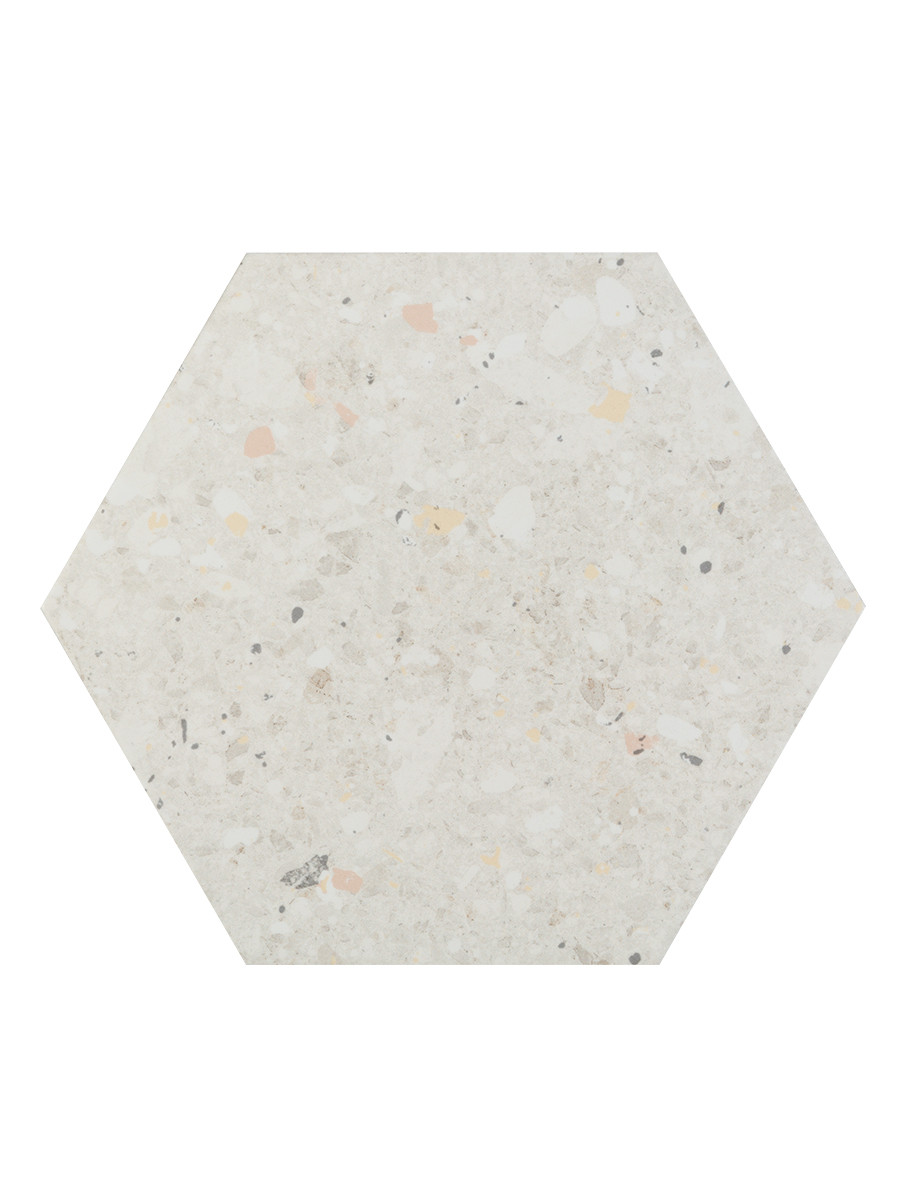 Arousa Blanco Terrazzo Tile - 258x290mm
