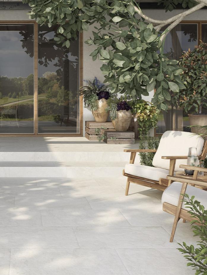 Austin White Antique Chiselled Edge Porcelain Tile - 600x400x9.5mm