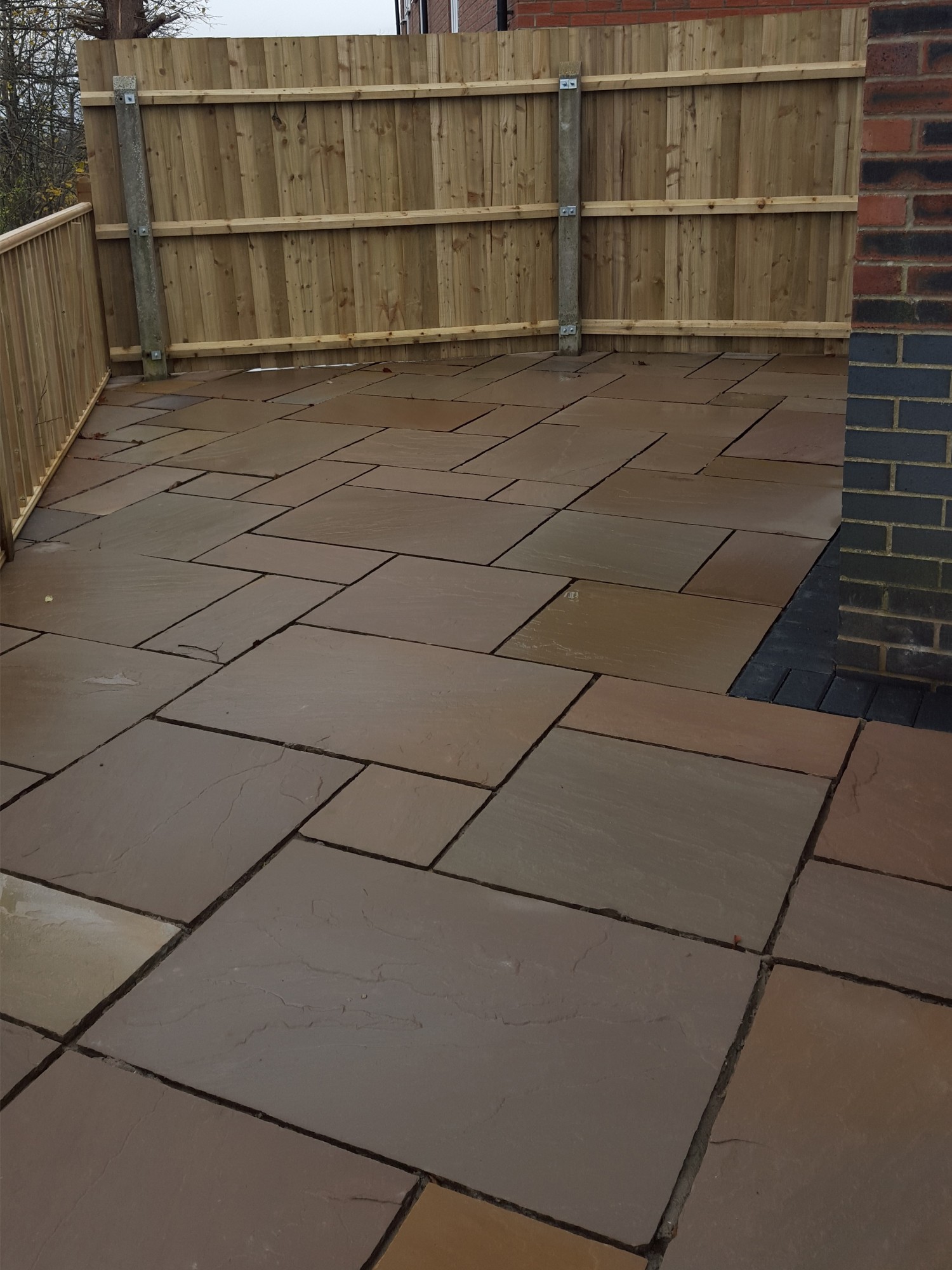 Autumn Brown Indian Sandstone Paving Slabs