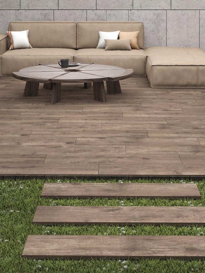 Vintage Wood Avana Effect Outdoor Tile - 1200x300x20mm