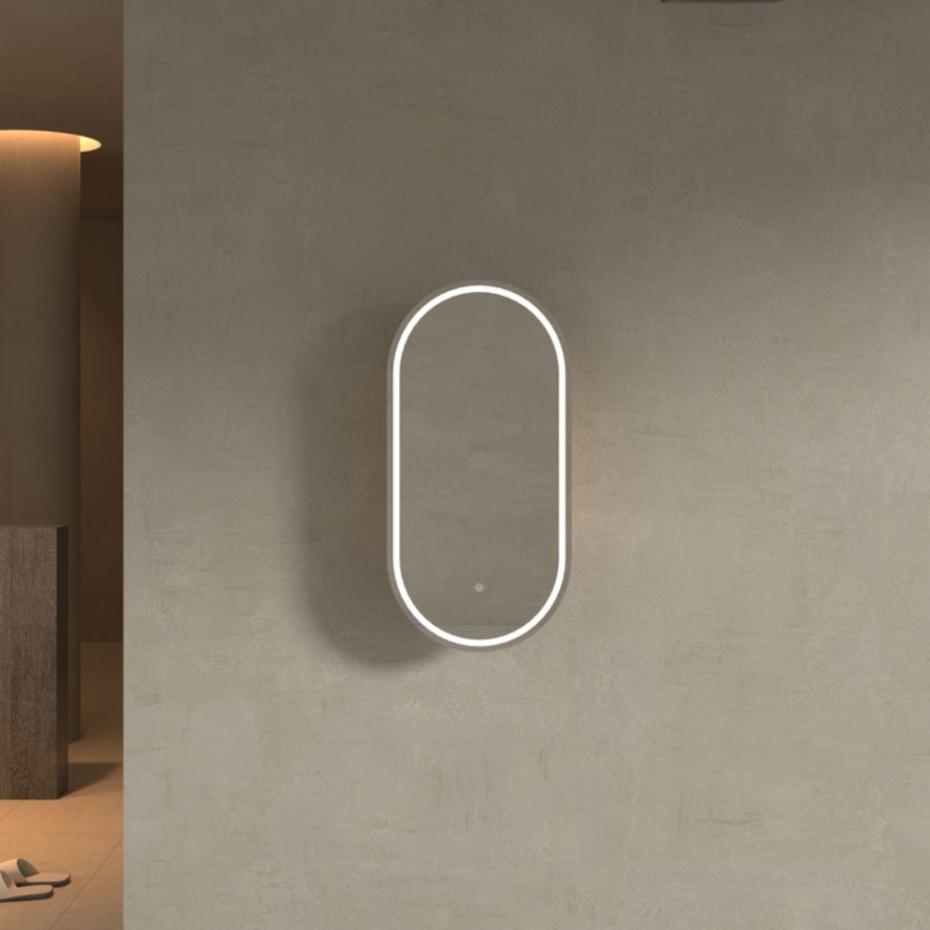 Bali Capsule LED Mirror with Shaving Cabinet