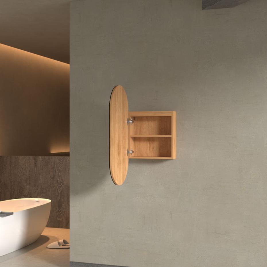 Bali Capsule LED Mirror with Shaving Cabinet