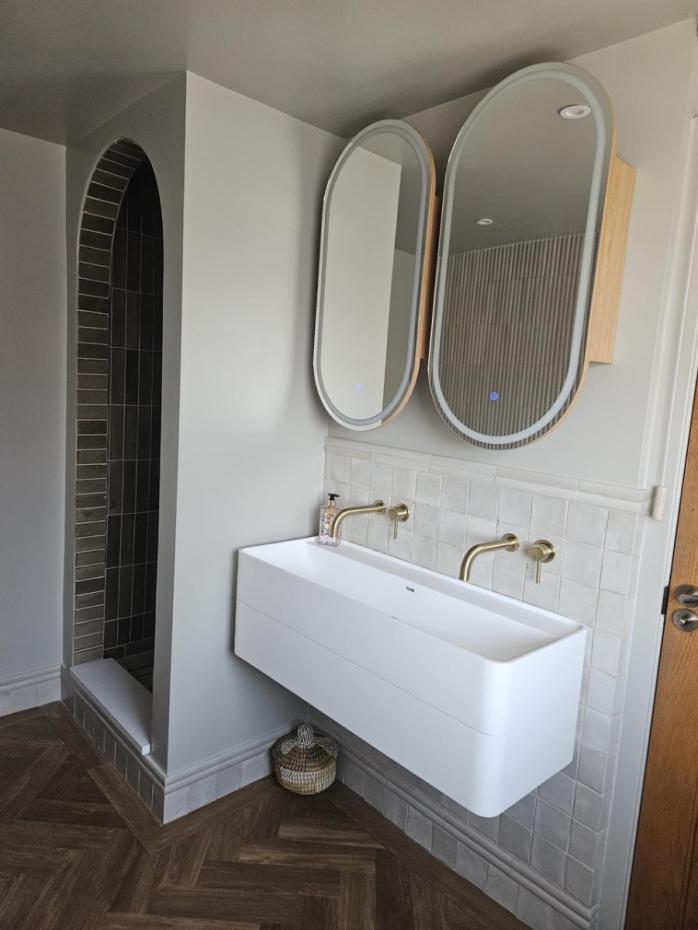 Bali Capsule LED Mirror with Shaving Cabinet