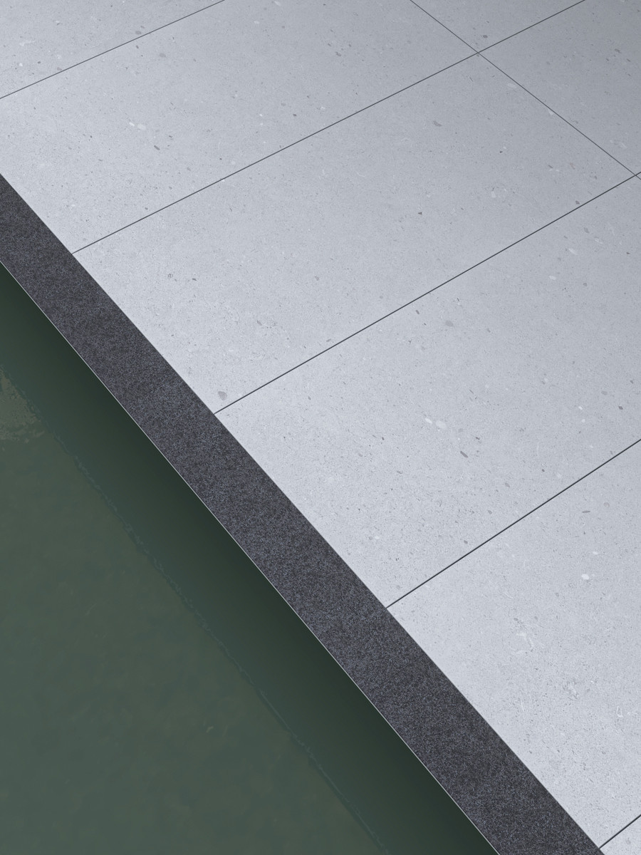 Basalt Black Edging Porcelain Plank - 900x150mm