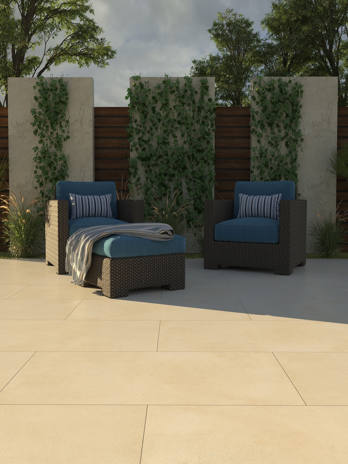 Beige Sawn Sandstone Effect - 1200x600x20mm