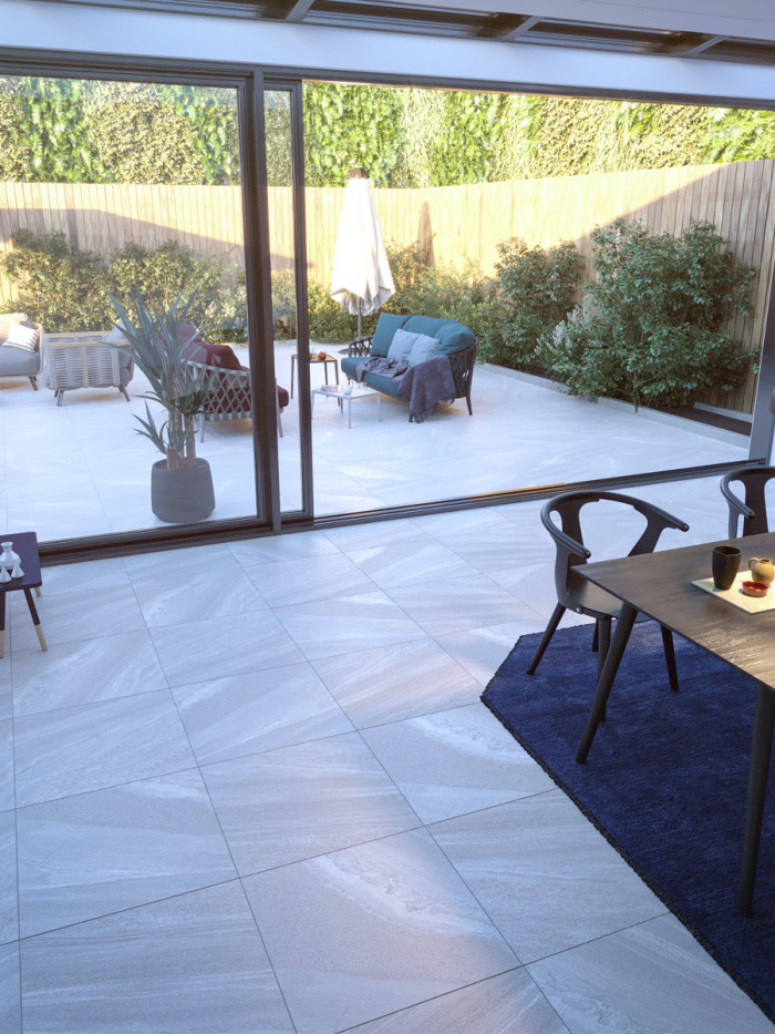 Verona Bianco Outdoor Tile - 600x600x16mm